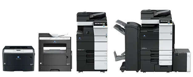 Event equipment rentals in Hawaii: Konica Minolta copier, fax, and scanner units ready to rent