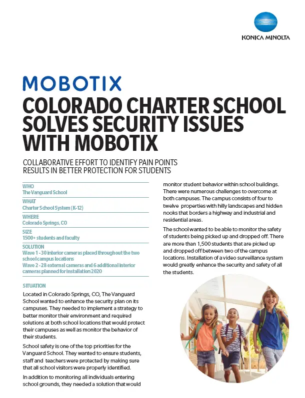 Mobotix, School Success Story, safety, education, students, children, Konica Minolta, Integrated Business Solutions