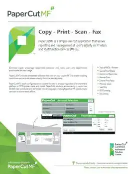 Papercut, Mf, Ecoprintq, Integrated Business Solutions