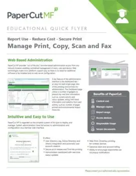 Papercut, Mf, Education Flyer, Integrated Business Solutions